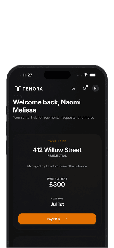 Tenant dashboard